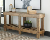 Signature Design by Ashley Susandeer Rustic Farmhouse Console Sofa Table, Brown Signature Design by Ashley