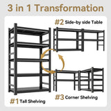Book Shelf, 5 Tier Metal Wide Bookshelves, Adjustable Modern Book Shelves, Narrow Book Shelving for Small Spaces, Tall Decorative Bookshelf for Home Office/Living Room/Library (35.4"W*15.8"D*72"H) Notmise