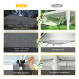 COBIZI Canopy 10x30 Pop Up Canopy Tent with 5 Sidewalls Party Tents for Parties Wedding Backyard Waterproof Canopy Outdoor Commercial Canopy Event Tent with Sandbags, Grey COBIZI