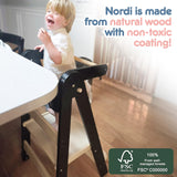 Nordi Foldable Toddler Kitchen Tower, Kitchen Stool Helper, Standing Tower with 3 Adjustable Heights, Suitable Age for 1.5-6 Years, Montessori Kitchen Stools HARPPA