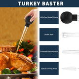 Kendane Turkey Baster With Cleaning Brush, Baster Syringe for Home Baking and Roaster Turkey, Include Detachable Food Grade Bulb with Double Scales for BBQ Grill Baking Kitchen Cooking Kendane