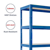 G-Rack 5 Tier Garage Shelving Units | Metal Shelving Storage | Heavy-Duty Organization Racks | Adjustable Shelves | 2000LB Capacity | Ideal for Workshop, Shed, Office - 71" H x 35" L x 12" W (Blue) G-Rack