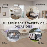 Living Room Sofa Set Reclining Breathing Leather Dekmxas Living Room Furniture Set Sofa, Loveseat with Storage Console/Cup Holders/LED Light/USB Port for Apartment, Office(Creamy White, Sofa+loveseat) Dekmxas