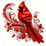 STGLCR Diamond Art Painting Kits for Adults, Cardinal Birds Diamond Art Kits for Beginners, DIY Winter Gem Art Craft Full Drill Diamond Painting Kits for Home Wall Decor 12x12inch Red Bird Flower STGLCR