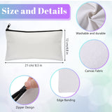 16 Pieces Canvas Tote Bag and Makeup Bag Blank Plain Canvas Bag Large Reusable Grocery Bags Shopping Cloth Bags with Handles DIY Craft Bag Canvas Pencil Case with Zipper Cosmetic Bag School Supplies Reginary
