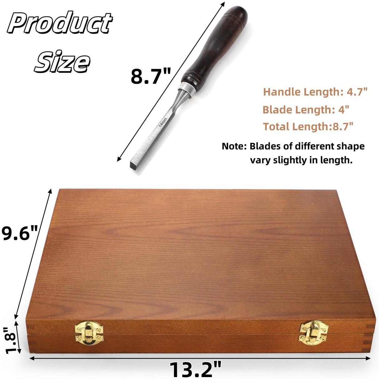 Covzoe 12 Pieces Wood Chisel Set, Woodworking Carving Tools with Wooden Box, CR-V Steel Edge Blade with Premium Wood Handle, Professional Wood Gouge Turning Tools for Craftsman Carpenter Beginners Covzoe