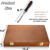 Covzoe 12 Pieces Wood Chisel Set, Woodworking Carving Tools with Wooden Box, CR-V Steel Edge Blade with Premium Wood Handle, Professional Wood Gouge Turning Tools for Craftsman Carpenter Beginners Covzoe