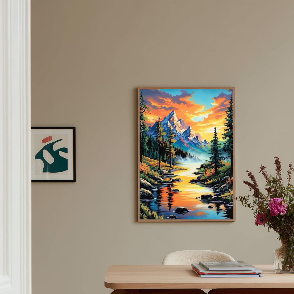 Landscape Paint by Numbers, Sunset Paint by Numbers Kit for Adults Beginner, DIY Painting by Numbers for Adults for Gift Home Wall Decor(16 x 20 Inch) hkejoi