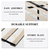 SHA CERLIN King Size Velvet Bed Frame with Adjustable Headboard, Diamond Button Tufted and Rivet Decor, No Box Spring Needed, Blue SHA CERLIN