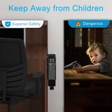 VERPROOF Gun Safe Quick Access Handgun Firearm Safes for Pistols Drop Down Single Gun Safety for Nightstand Wall Mount Bedside Desk Vehicle Bed Personal Safe with Keypad Lock and Key Lock VERPROOF