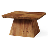 LITTLE TREE Vintage Solid Wood Coffee Table, 31.5" Square Coffee Table for Living Room, Classic Living Room Center Tables, Brown Modern Design Home Furniture LITTLE TREE