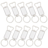 Framendino, 10 Pack Sublimation Blanks Keychains Metal Bottle Opener Transfer Sublimation Key Rings Framendino