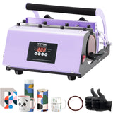 VEVOR Tumbler Heat Press Machine, 11-30oz Mug Press, Heat Up Fast and Even, Tumbler Press with Sublimation Paper, Tape and Gloves, Temp and Time Setting, for Sublimation Tumblers, Cups, Mugs, Purple VEVOR