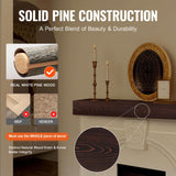 VEVOR Fireplace Mantel, 72" x 8" x 5", 50 lbs Weight Capacity, Natural Wood Mantel for Over Fireplace, Wall Mounted Floating Farmhouse Shelf, Handcrafted Fireplace Mantel for Wall Decor, Rustic Brown VEVOR