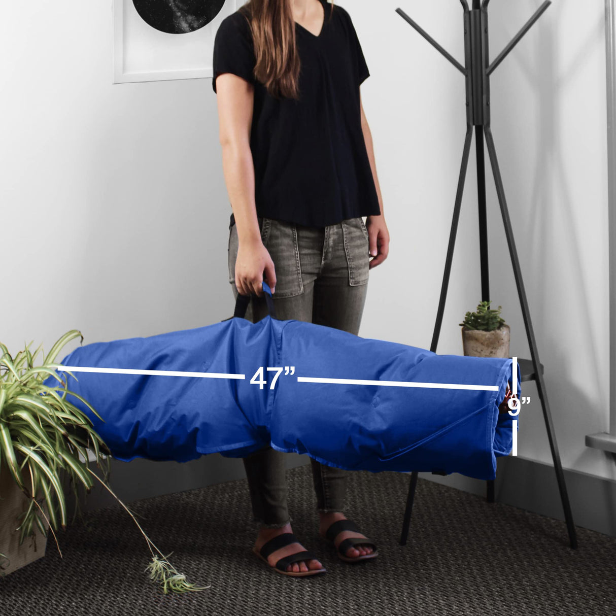 Zenithen Indoor Portable Wood Butterfly Folding Accent Chair, Perfect for Reading, Studying, Gaming, Suitable for Dorm Rooms, Bedrooms, and Living Rooms, Blue (Pack of 1) Zenithen