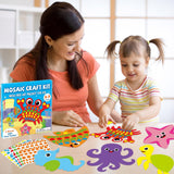 Lonfliness Ocean Animal 3D Foam Sticker Kit No Mess Felt Sticker Art Crafts for Kids DIY Underwater Sticker Craft for Boy Girl 3+ Birthday Gift Preschool Home Learning Educational Game Activity Lonfliness
