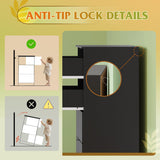 WLIVE 5 Drawer Dresser for Bedroom, Tall Wood Dresser, Black Dressers Storage Organizer with Sturdy Metal Handle, Chest of Drawers for Living Room, Hallway, Closet WLIVE