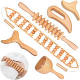 JUANWAN 12-in-1 Wood Therapy Massage Tools Wooden Massager Body Sculpting Tools Maderoterapia Kit Wood Therapy Tools for Muscle Pain Relief Body Shaping Anti-Cellulite JUANWAN