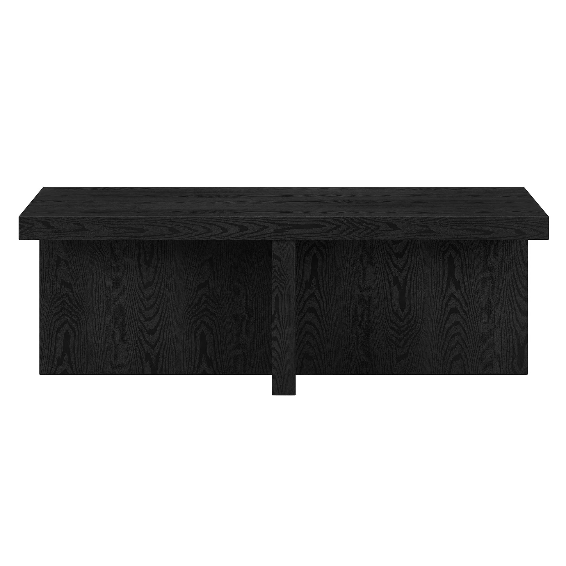 Henn&Hart Elna Coffee Table, 44" Wide, Black - WoodArtSupply