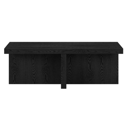 Henn&Hart Elna Coffee Table, 44" Wide, Black - WoodArtSupply