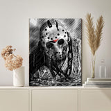 Generic DIYPAINTING 5D Diamond Art Painting by Number Kits Horror Movie Halloween 16X20 Painting Cross Stitch Full Drill Crystal Rhinestone Embroidery Pictures Arts Craft for Home Wall Decor Gift WoodArtSupply