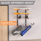 Olgsibb Lumber Storage Rack, [2024 Upgrade] Folding Lumber Rack Wall Mount, Heavy Duty Metal 8 Level-32 Inch Wood Storage Rack for Garage Storage Organization Olgsibb