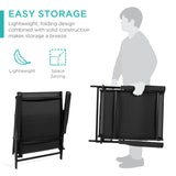 Best Choice Products Set of 2 Outdoor Patio Chaise Lounge Chair Adjustable Reclining Folding Pool Lounger for Poolside, Deck, Backyard w/Steel Frame, 250lb Weight Capacity - Black Best Choice Products