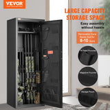 VEVOR 8-10 Rifles Gun Safe, Rifle Safe with Lock & Digital Keypad, Quick Access Tall Gun Storage Cabinet with Removable Shelf, Rifle Cabinet for Home Rifle and Shotguns VEVOR