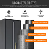 HPDMC Garage Storage Cabinet System 9-Pcs Workshop Set Garage Cabinets and Storage System with Steel Cabinet Drawers, Rolling Chest, Workbench, Pegboard for Garage Tool Organization, Black and Grey HPDMC