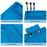 Premium Heat Resistant 932°F Blue Magnetic Repair Work Mat Large Silicone Soldering Mat for Soldering, Electronics, Computer Cellphone Repair, BGA Soldering Gun Iron Workbench Protection HPFIX