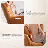 Tioutbot Rocking Chair Nursery Teddy with Pillow&High Backrest Armchair,Fabric Upholstered Accent Chair Nursing Chairs for Living Room, Bedroom,Brown Tioutbot