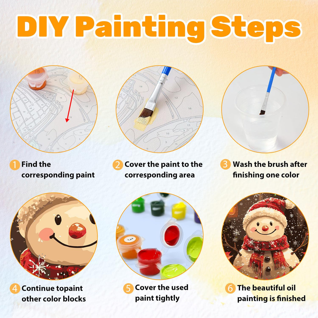 CRZMODE Christmas Paint by Numbers Kit for Adults, Snowman Paint by Numbers for Adults, Acrylic Painting Crafts for Home Decor Gift (16x20inch) CRZMODE