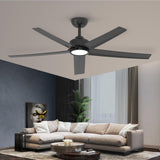 ocioc Ceiling Fans with Lights, 52 inch Black Ceiling Fan with Light and Remote Control, 3CCT, Quiet DC Motor, 5 Blades Modern Ceiling Fan for Living Room Farmhouse Bedroom ocioc