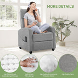 Recliner Chair with Massage and Lumbar Support, Small Fabric Home Theater Seating, Adjustable Modern Reclining Chair for Adults in Living Room Zibbizo