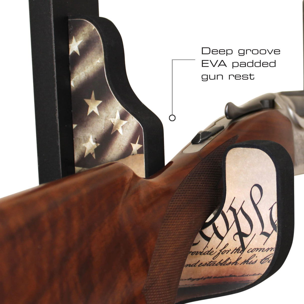 Rush Creek Creations - Single Gun Rack, Rifle, Shotgun & Gun Wall Mount, Indoor Gun Rack Holder for Hunting and Shooting, Gun Rack for Wall, Gun Hooks Wall Display Rack, Gun Hanger Storage & Organizer Rush Creek Creations