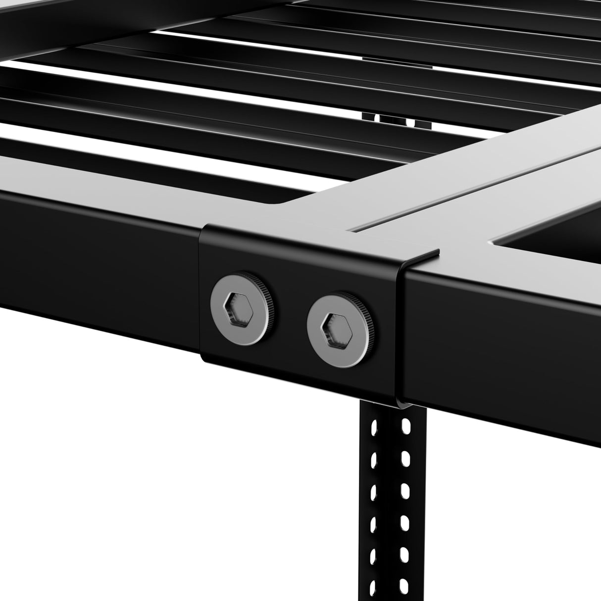 3x8ft Overhead Garage Storage Rack,Adjustable Ceiling Mounted Storage Racks,Heavy Duty Cold Rolled Steel Storage Rack,Ceiling Mount Storage Shelves,750LBS Weight Capacity,for Shop Shed Home (Black) Hikarinowa