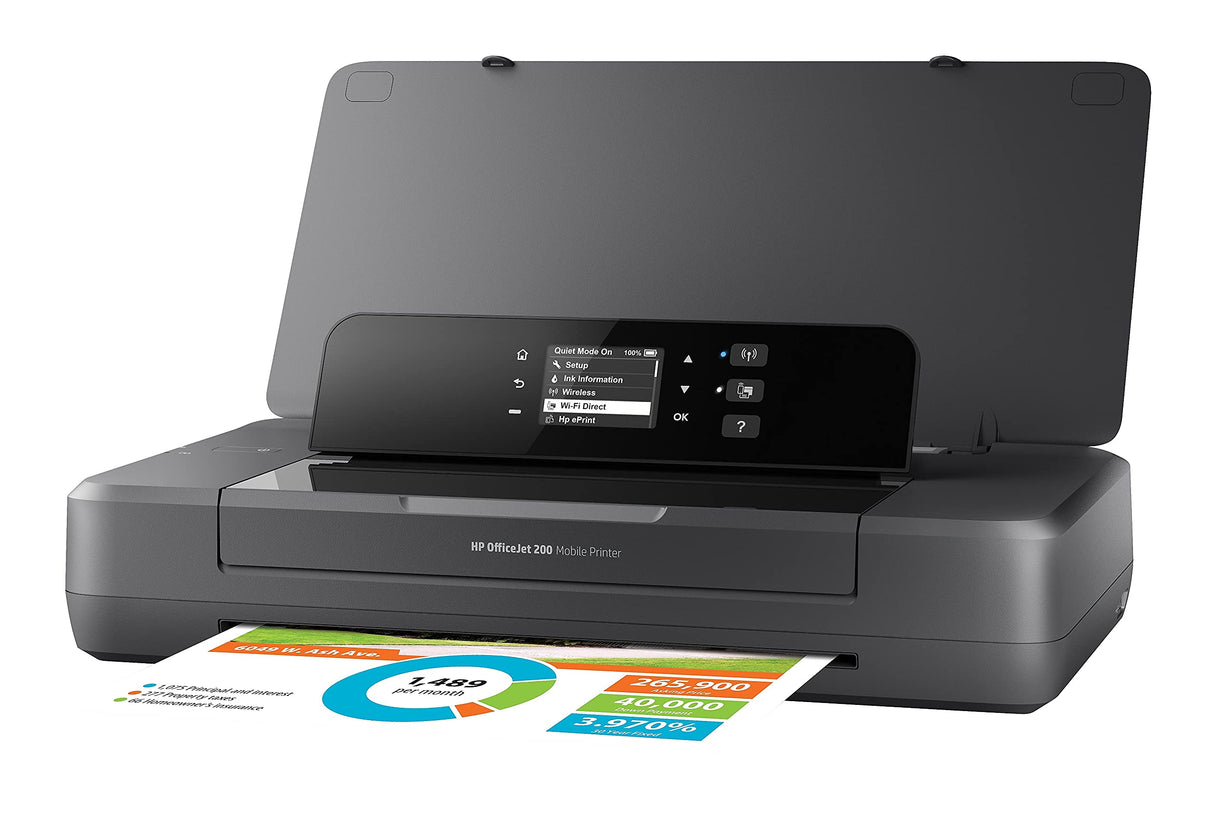 HP OfficeJet 200 Portable Printer with Wireless & Mobile Printing, Works with Alexa (CZ993A) ,Black HP