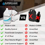 Deep Pour Epoxy Resin Liquid Glass 48 oz Kit, 2-4 inch Super Clear Amazing Flower Casting Resin Kit, Wood Inlay High Temp Heat UV Resistant Epoxy, Bubble Free Food Grade Safe Low Viscosity FGCI