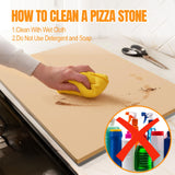 Caprihom Large Pizza Stone 20" x 13.5" Pizza Stone for Grill Rectangular Thick (0.67”) Baking Pizza Stone for Oven Heavy Duty Cordierite Stone, Ideal for Baking Pizzas - Includes Scaper Caprihom