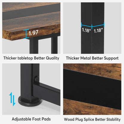 Tribesigns 6FT Conference Table, 71 in Meeting Table, Rectangular Seminar Table, Modern Conferernce Room Table, Large Computer Desk for Office, Boardroom, Meeting Room - WoodArtSupply