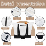 OKBA 10 PCS Stylish canvas tote bags for women,blank large size tote bag With zipper,sublimation tote bag with pockets OKBA