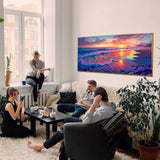 Diamond Painting Kits for Adults,Large Sunset Ocean Beach Diamond Art Painting for Beginners, Diamond Round 5D Full Drill Paint with Diamonds Pictures Gem Art Painting Kits DIY Crafts Kits 28X16in OFRKE