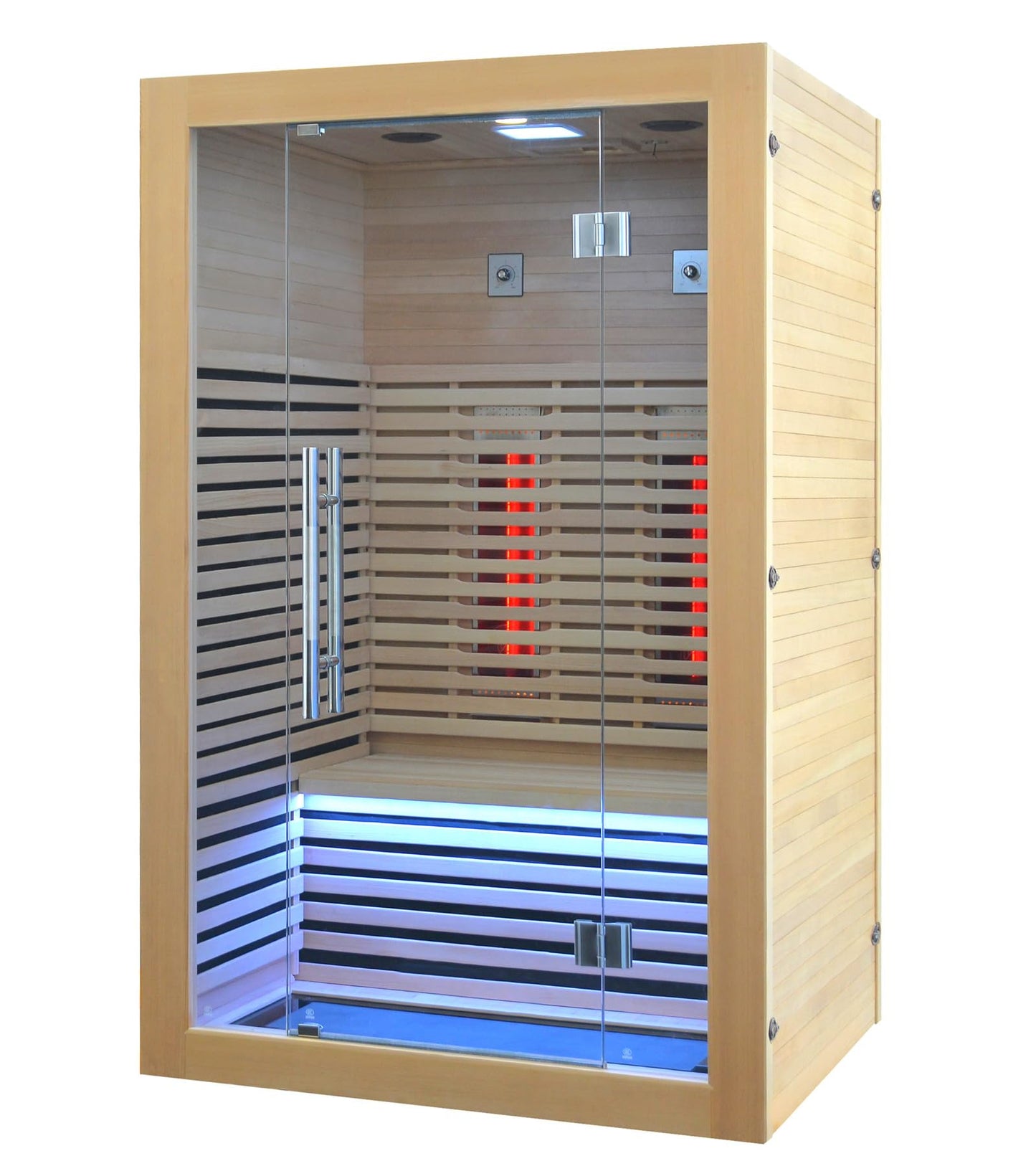 Kang Share Infrared Sauna Room 2 to 3 Person 1832W Low EMF + Carbon Plate Heater Indoor Dry Sauna, Home Spa Sauna,Wooden Canadian Hemlock CG02 - WoodArtSupply