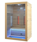 Kang Share Infrared Sauna Room 2 to 3 Person 1832W Low EMF + Carbon Plate Heater Indoor Dry Sauna, Home Spa Sauna,Wooden Canadian Hemlock CG02 Kang Share