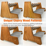 Lobao Gun Rack Cherry Solid Wood Pistol Rack and Firearm Safe Storage Organizer - Premium Pistol Rack Solution (FAS Cherry Wood) Lobaoera