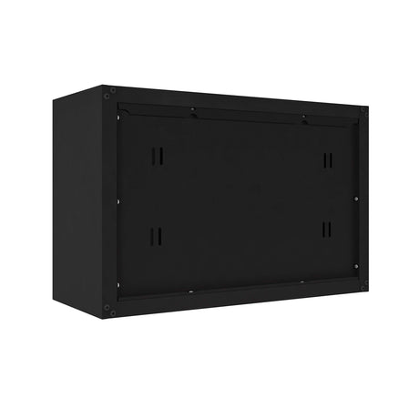 itbe Ready-to-Assemble Floating Garage Storage Cabinet - Wall Mount Garage Cabinet w/Lockable 2 Doors, 44 lbs Shelf Capacity, Removable Shelf, Small Steel Metal Cabinet(Black) itbe