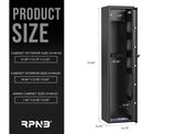 RPNB Large Biometric Rifle Safe,5-Gun Electronic Gun Security Cabinet,Quick Access Fingerprint Long Metal Rifle Gun Security Cabinet with 3 Spoke Safe Handle,Door Organizer,Separate Pistol/Ammo Area RPNB