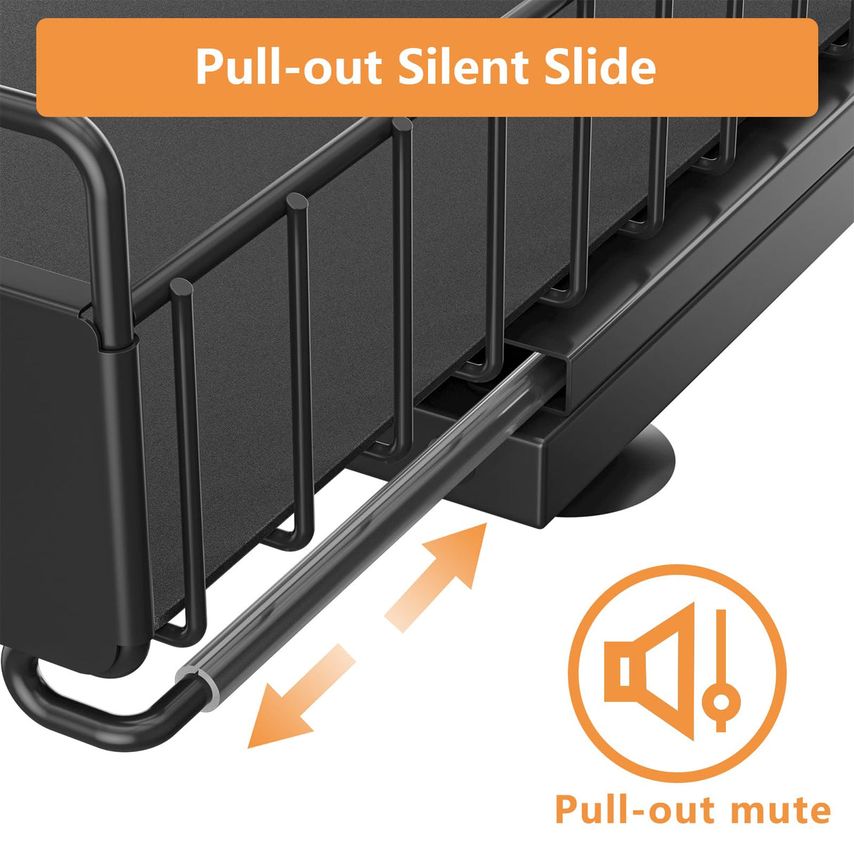 HOMEAILIE Under Sink Organizer, High Adjustable 2 Tier Under Kitchen Sink Organizer, Multi-Purpose Storage Shelf for Kitchen Bathroom Cabinet, Black HOMEAILIE