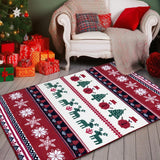 Christmas Area Rugs 4x6 Machine Washable High Traffic Xmas Door Mat Non-Slip Floor Carpet for Living Room Dining Room Bedroom Entryway & Hallway, Snow Print BNUNWISH