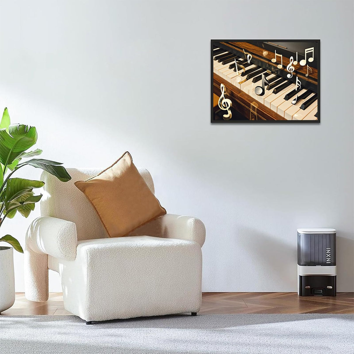 EATUKYIC 5D Diamond Painting DIY Kits Music Notes Piano Keyboard Diamond Art Full Round Drill Rhinestones by Number Embroidery Arts and Crafts for Living Room Home Wall Decor 12x16 inch/30x40cm EATUKYIC